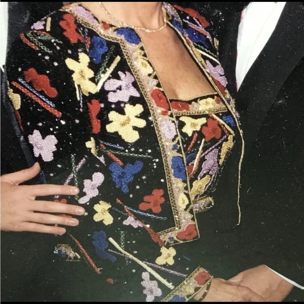 Vintage Richeline Sequined & Beaded Bolaro Jacket - Picture 2 of 8